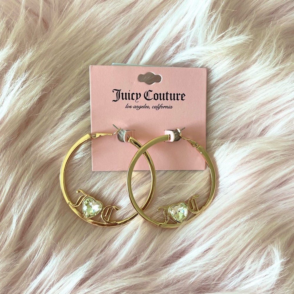 Juicy Couture gold hoop earrings NWT